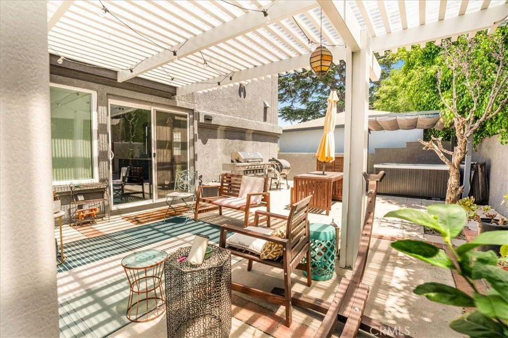 Covered pergola patio